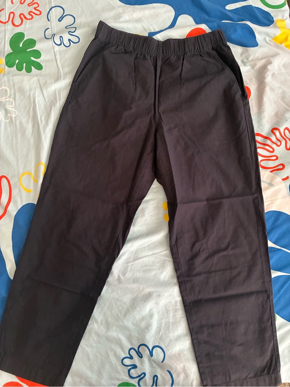 Uniqlo Black Lightweight Cotton Pants – 100% Cotton